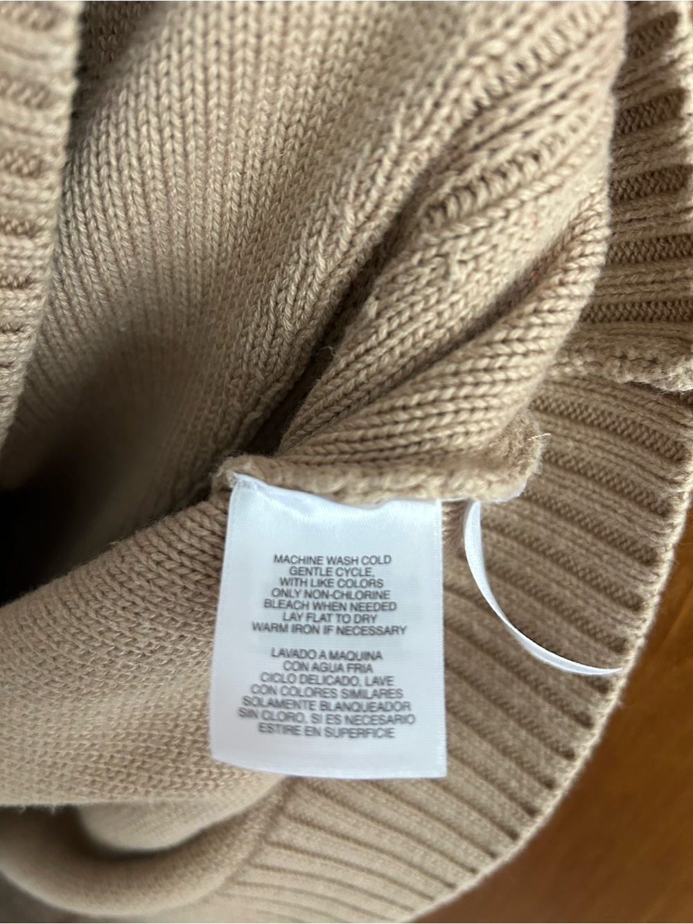 Jones New York Cream Short-Sleeve Cowl Neck Sweater Size L - Picture 4 of 5